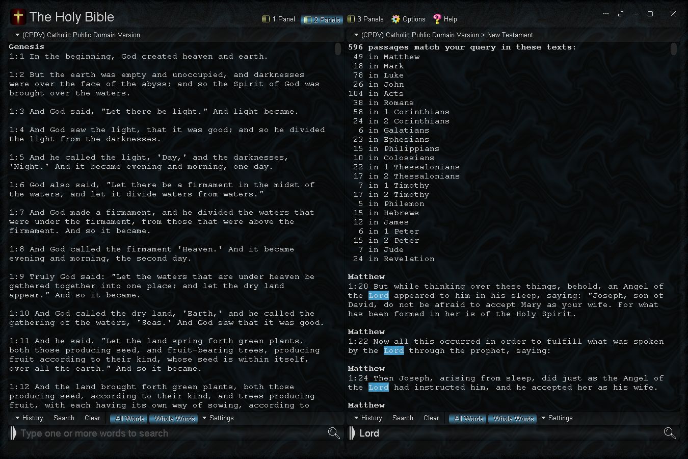 A dark color scheme and background scheme